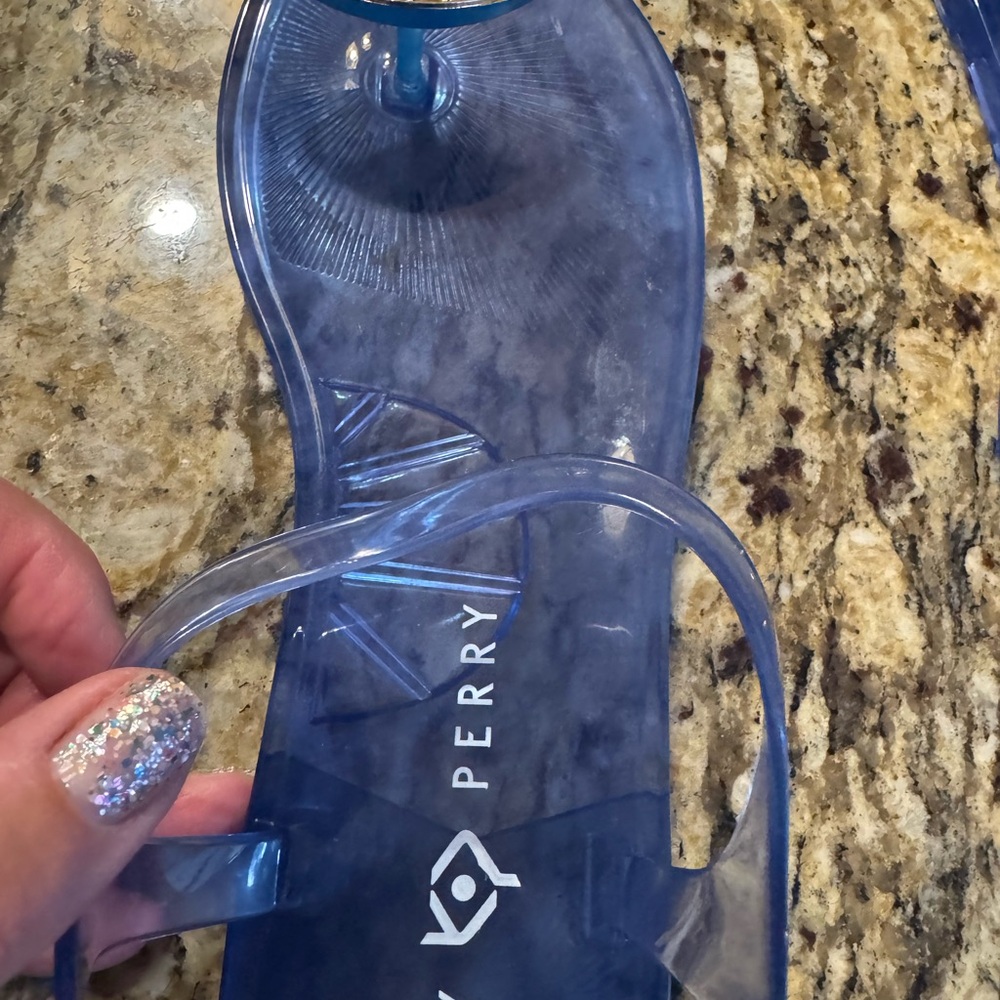 Katy Perry Collections Transparent Blue Eye jelly sandals size 9 - 2 pairs $45 - Picture 5 of 6